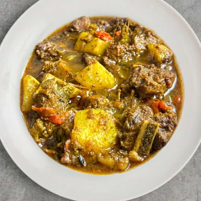 Curry Goat Mains Dinner.