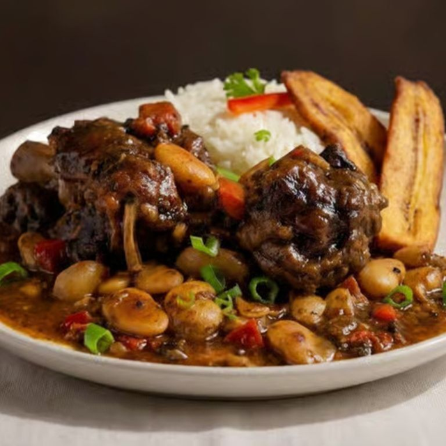 Oxtails Dinner Entree.